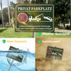 Private Parking Sign with Stake, 35 x 25 cm, Sturdy