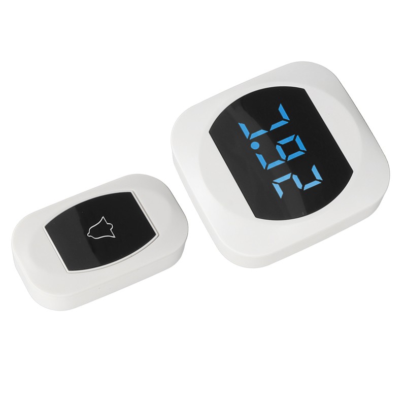 Wireless Doorbell Temperature Digital Display 4 Level Volume Adjustment Waterproof