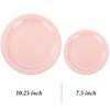 WELLIFE 60PCS Pink Plastic Plates Set-Heavy Duty Pink Plates for