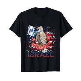 Patriotic Eagle Star Of David Israeli Jew Gift Israel Women Kids Men T-Shirt