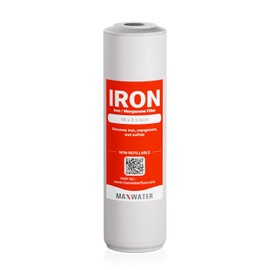 Max Water Whole Iron Manganese Replacement Set - Heavy Duty, for Standard Whole House Systems 10" x 2.5" Good for Iron, Manganese Reduction (Pack of 1)