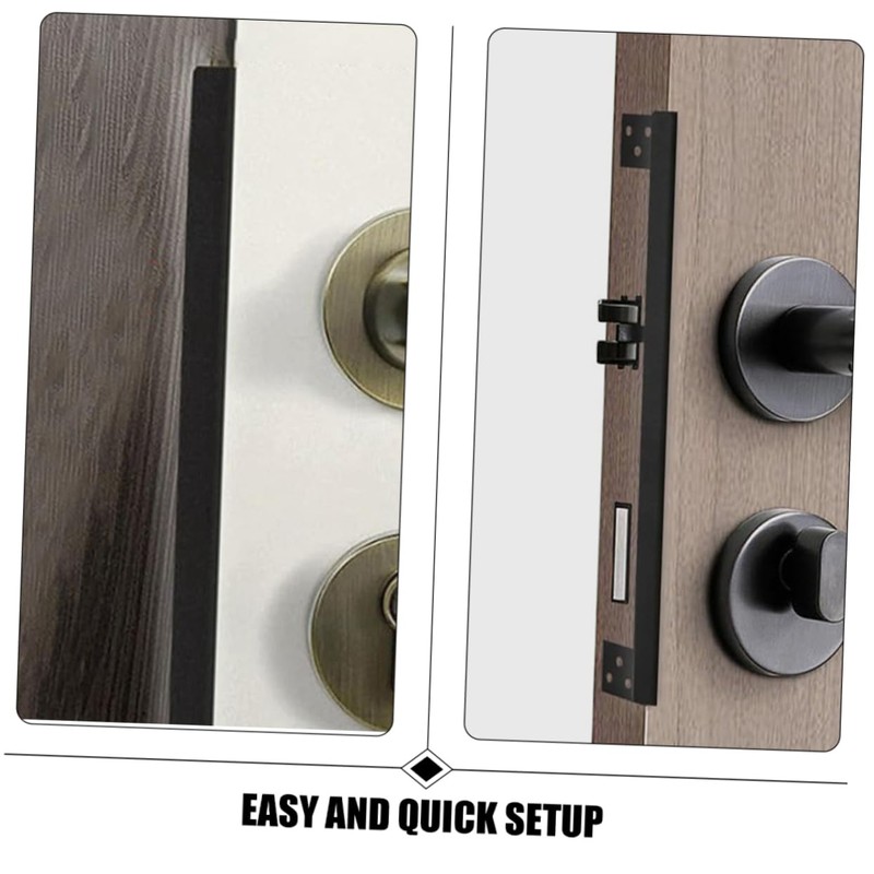 COHEALI Door Latch Guard Plate Shaped Outswing Door Security Protector