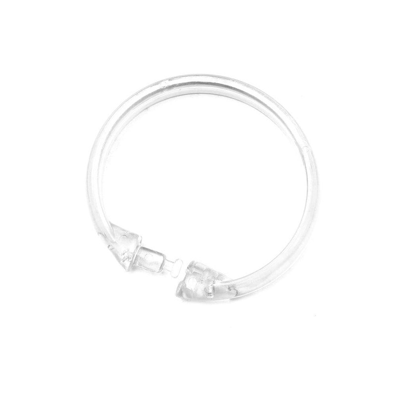 Benytro 24 Pcs Durable Clear Plastic Shower Curtain Rings,O-Shape PP