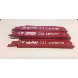 Freud 25 PACK Diablo DS0614WBF25 Diablo 6" 14 TPI Fire Rescue Reciprocating Saw Blade