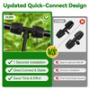 Kalolary 8PCS 1/2'' to 1/4'' Drip Irrigation Fittings Barbed Tee