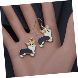 COHEALI 1set Adorable Corgi Pendant Jewelry Includes Corgi Earrings Necklace for Women Cute Dog Jewelry for Corgi Lovers and Dog Moms Stylish Jewelry Organizer