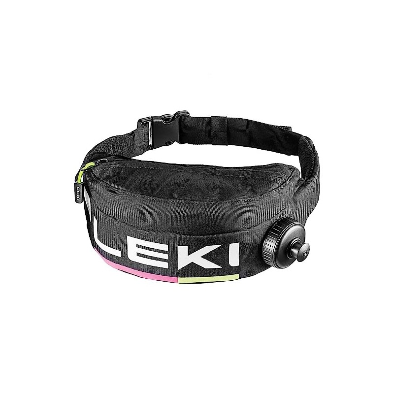 LEKI Children's Thermo Compact Hip Bag Black/Neon Pink/Neon Yellow