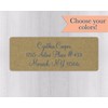 60ct - Wedding Invitation Return Address Kraft Labels, Wedding Invitation