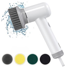 Electric Spin Scrubber, Handheld Cleaning Brush, Cordless Power Spinning Scrub Brush with 3 Replaceable Cleaning Brush Heads for Cleaning Shoes, Kitchen, Oven, Shower, Glass, Tile, Sink, Window