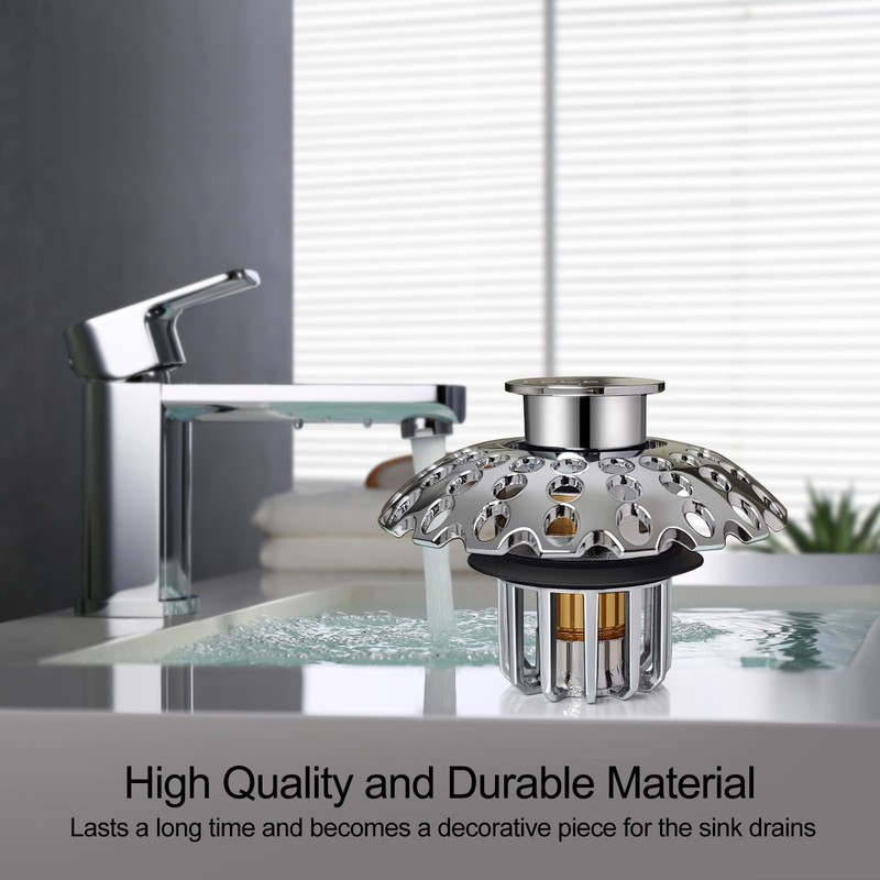 LEKEYE Bathroom Sink Stopper | Shower Drain Hair Catcher |