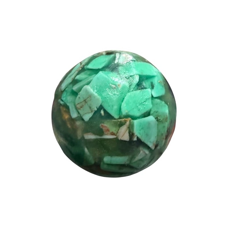 Jabón de Glicerina Artesanal Turquesa, Forma Esférica, 291 g
