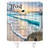 Inspirational Quote Shower Curtain Trust in The Lord with All