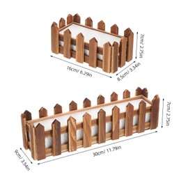 Operitacx 2pcs Rustic Rectangular Flower Pot with Foam Insert for Indoor Outdoor Decor for Balcony Living Room Office and Seasonal Arrangements