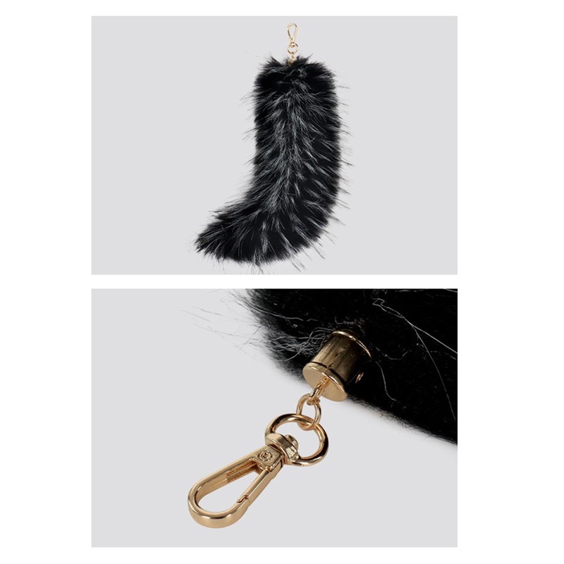 rockible Therian Mask and Tail Furry Tail Keychain Wolf Mask