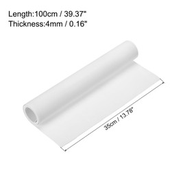 Rebower 1Pcs Foam Sheets Crafts Foam Arts Paper 39 x 14 x 5/32 Inch [for Crafts Project, Scrapbooking, DIY, Party Handicraft, Costumes]-100cm x 35cm x 4mm / White