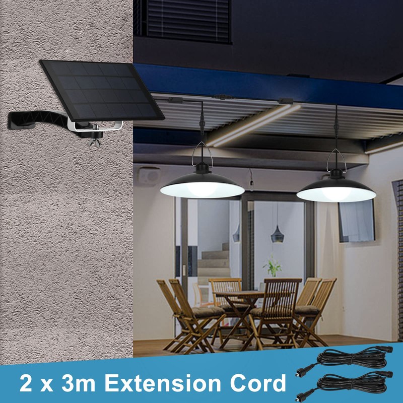 ENCOFT Solar Light Outdoor LED Hanging Lamp IP65 Waterproof Pendent