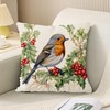 Robin Cushion - Christmas Cushion Covers 45x45, Christmas Robin Decorations,Single