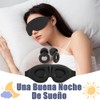 Kit 2pzs Antifaz para Dormir y 2 Pares Tapones Auditivos
