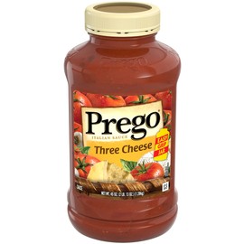 Prego Three Cheese Italian Sauce, 45 oz. (Pack of 6)