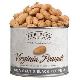 FERIDIES Sea Salt and Black Pepper Super Extra Large Virginia Peanuts 9oz Can