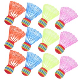 Milisten Colored Badminton Shuttlecocks 12 Pack Big Head Shuttle Balls Lightweight Indoor Outdoor Training Birdies for Exercise Fun