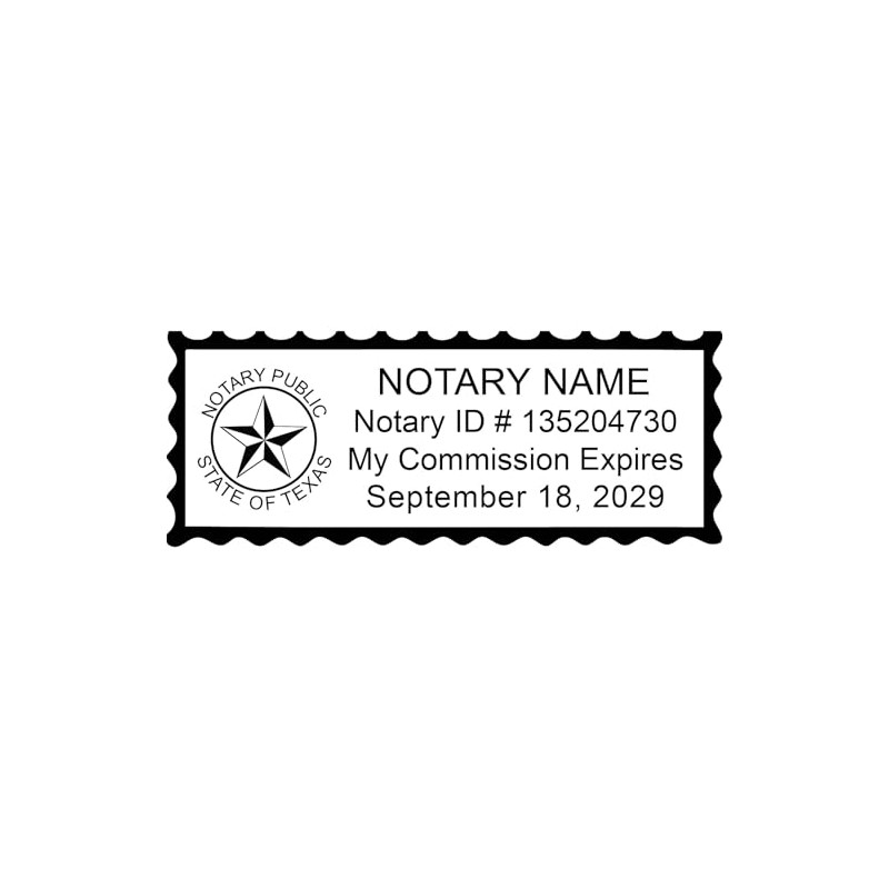 Texas Notary Stamp | Hubco Purple S-844 Self Inking Stamp