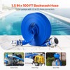 VEVOR Backwash Hose, 1.5 in x 100 ft, Blue High
