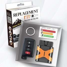 Extra-Partss Simple OBDII Key for Toyota RAV4 2013 2014 2015 2016 2017 2018 fits Smart Remote HYQ14FBA 281451-0020 'G' Board (SUV)