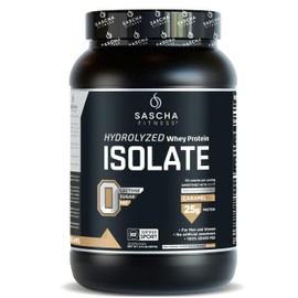 SASCHA FITNESS Hydrolyzed Whey Protein Isolate,100% Grass-Fed (2.11 Pounds) (Caramel Flavor)