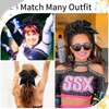 CN Black Large Cheer Bows, Cheerleading Bows Ponytail Holder for