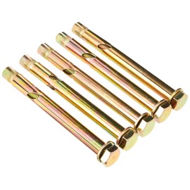 AHC K-ZYSLALB12130B5 M12 x 130 mm Loose Bolt Sleeve Anchor - Zinc/Yellow (Pack of 5)