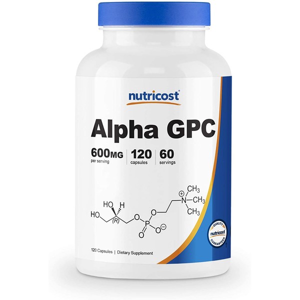 Nutricost Alpha GPC 300mg, 120 Veggie Capsules - Non-GMO and Gluten Free, 600mg per Serving