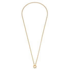 Jewels by Leonardo Clip & Mix Paola Necklace Stainless Steel Gold-Coloured Pea Chain, Medium Length Chain with Stainless Steel Ring, Women's Jewellery, 018389, Stainless Steel, No Gemstone