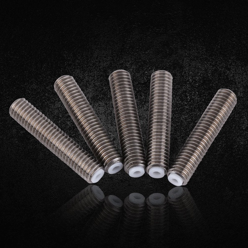 5pcs M6 x 30mm Nozzle Throat Stainless Steel Tube Throat