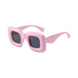 FDEETY Sunglasses Women's Vintage Rectangular Sunglasses Retro Slim Glasses UV400 Protection Sunglasses Small Rectangular Sunglasses, pink