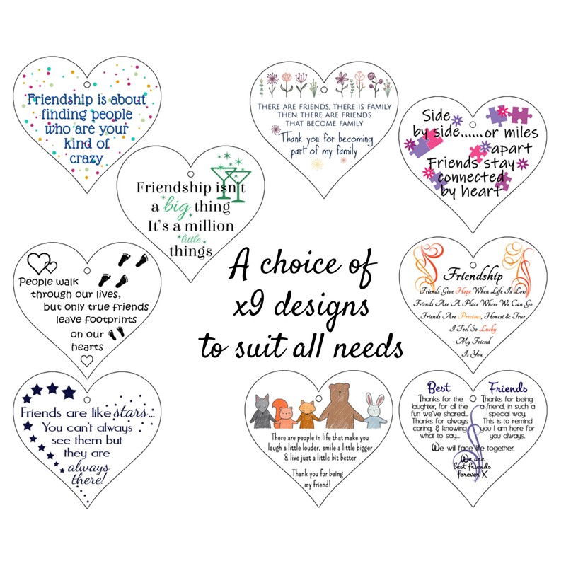 Pack of Friendship Heart Gift Plaques – Build a Bundle