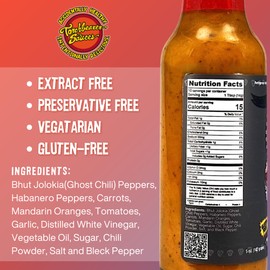 Torchbearer Sauces Zombie Apocalypse Ghost Chili Hot Sauce, 5oz Ghost Pepper & Habanero Hot Sauce, Heat Level 8 - Featured on Hot Ones - Almost Sweet Yet Terrifying - All Natural, Extract-Free, Made in USA