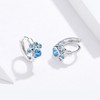 Dog Paw Small Hoop Earrings for Women Teen Girls Blue