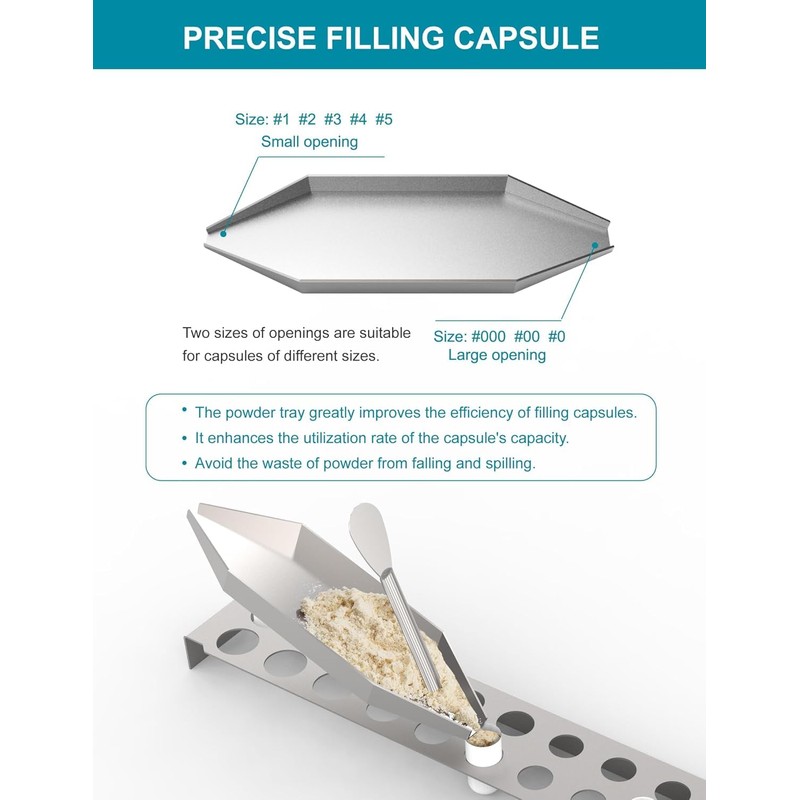 Capsule Filling Machine Kit – Pill Filler Tray Tools for
