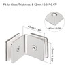 HARFINGTON Stainless Steel 90 Degree Glass Clamp, 4pcs for 8-12mm