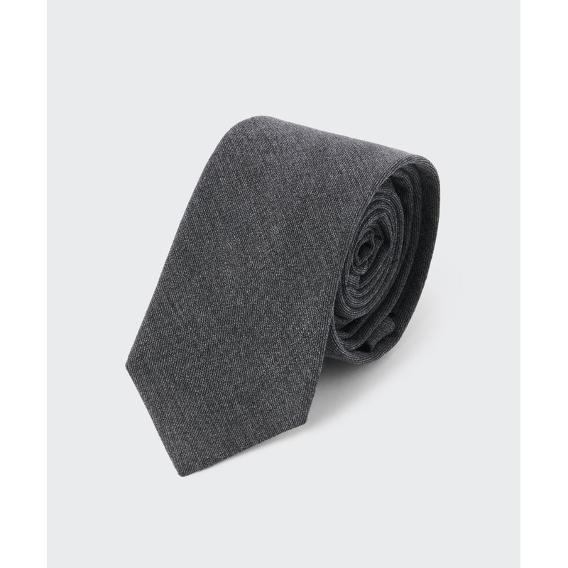 Musinsa Standard Wool-Like Narrow Solid Tie [Medium Gray]
