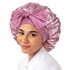 COOLCHI Satin Bonnet Silk Bonnet for Sleeping Women Double Layers Soft Lined Hair Bonnets with Elastic Tie Band Night Cap for Women Girls