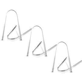 Zungenschaber – 4er-Pack – Zungenreinigungsbürsten aus Edelstahl, um Mundgeruch loszuwerden – Schaber, um Mund und Zähne gesund und sauber zu halten