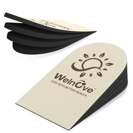 Welnove 4 Layers Adjustable Shoe Lifts for Uneven Legs Leg Length Discrepancy - Orthopaedic Heel Lift for Women Shoes - Height Increase Insoles