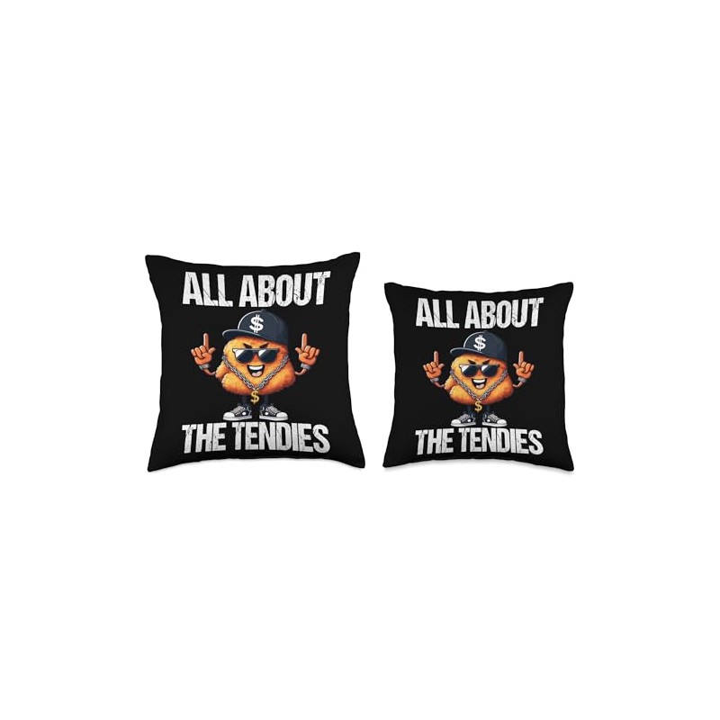 All About the Tendies Throw Pillow