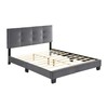 Lexicon Full Bed Frame, Velvet Upholstered Bed with Button Tufted