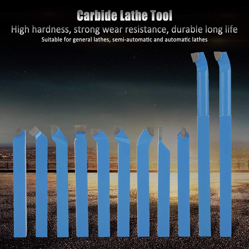 lyrlody Lathe Cutting Tools, 11Pcs 8 x 8mm Turning Insert