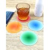 Colorful Acrylic Coasters Set - 5Pcs Round Non-Slip Table Coasters,