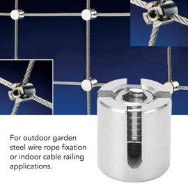 MEKOTRIN Set of 10Pcs Cross Cable Clamps, 316 Stainless Steel Wire Rope Clips, Railing Clamp Fastener for Wall Trellis System Indoor Outdoor M8 3mm