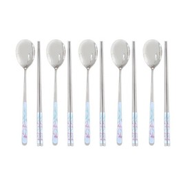 Corelle 대구백화점 코렐(Corelle)코렐 코디네이츠 수저5벌(백합) Daegu Department Store Corelle Coordinated 5-Piece Cutlery Set (Lily)